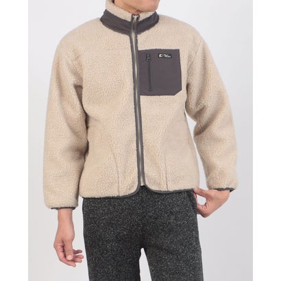 RAGGED MOUNTAI GRAFTON 防風 防寒 ボア ブルゾン スタンドカラー フリースジャケット メンズ ユニセックス アウトドアウェア ラギッドマウンテン （ベージュ）｜詳細画像