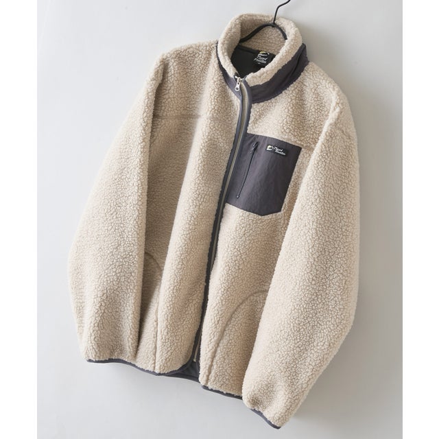 RAGGED MOUNTAI GRAFTON 防風 防寒 ボア ブルゾン スタンドカラー フリースジャケット メンズ ユニセックス アウトドアウェア ラギッドマウンテン （ベージュ）