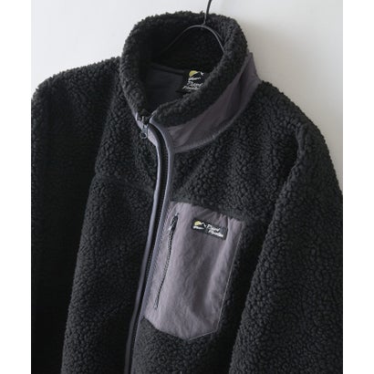 RAGGED MOUNTAI GRAFTON 防風 防寒 ボア ブルゾン スタンドカラー フリースジャケット メンズ ユニセックス アウトドアウェア ラギッドマウンテン （ブラック）｜詳細画像