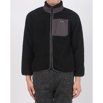 RAGGED MOUNTAI GRAFTON 防風 防寒 ボア ブルゾン スタンドカラー フリースジャケット メンズ ユニセックス アウトドアウェア ラギッドマウンテン （ブラック）｜詳細画像