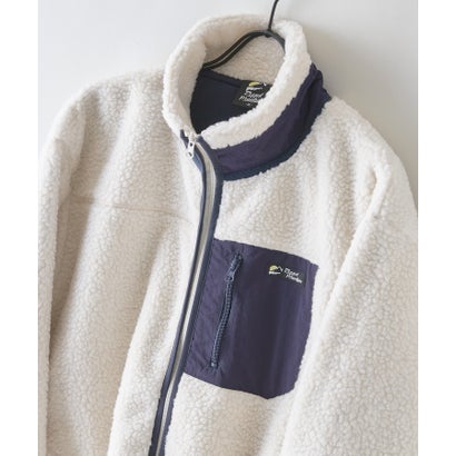RAGGED MOUNTAI GRAFTON 防風 防寒 ボア ブルゾン スタンドカラー フリースジャケット メンズ ユニセックス アウトドアウェア ラギッドマウンテン （アイボリー）｜詳細画像