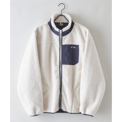 RAGGED MOUNTAI GRAFTON 防風 防寒 ボア ブルゾン スタンドカラー フリースジャケット メンズ ユニセックス アウトドアウェア ラギッドマウンテン （アイボリー）｜詳細画像