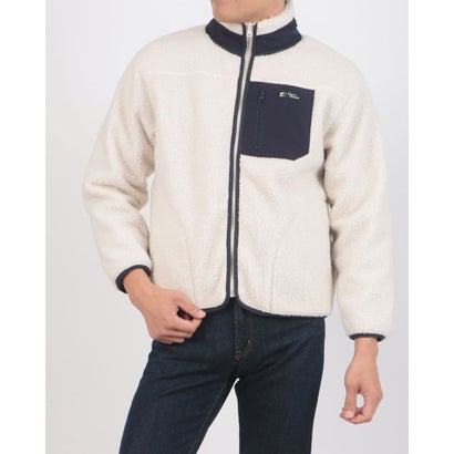 RAGGED MOUNTAI GRAFTON 防風 防寒 ボア ブルゾン スタンドカラー フリースジャケット メンズ ユニセックス アウトドアウェア ラギッドマウンテン （アイボリー）｜詳細画像