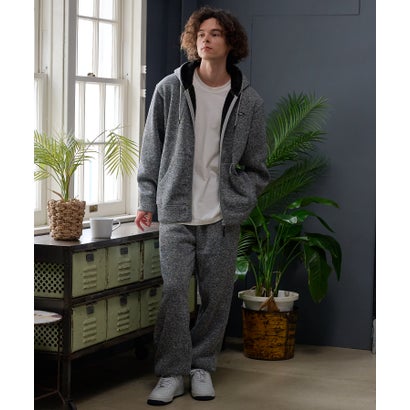 RAGGED MOUNTAIN BELKNAP 裏ボアニットフリースジップパーカー 伸縮性 保温性 メンズ ユニセックス 秋 冬 春 リラックス ラギッド マウンテン （グレー）｜詳細画像