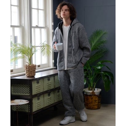 RAGGED MOUNTAIN BELKNAP 裏ボアニットフリースジップパーカー 伸縮性 保温性 メンズ ユニセックス 秋 冬 春 リラックス ラギッド マウンテン （グレー）｜詳細画像