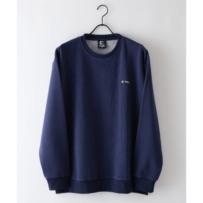 RAGGED MOUNTAIN HOLLIS ブロック サーマル 裏ボア シャギーボア トレーナー メンズ ユニセックス  防寒 部屋着 スウェット あったか リラックス 秋 冬 アウトドア ウェア （ネイビー）｜詳細画像