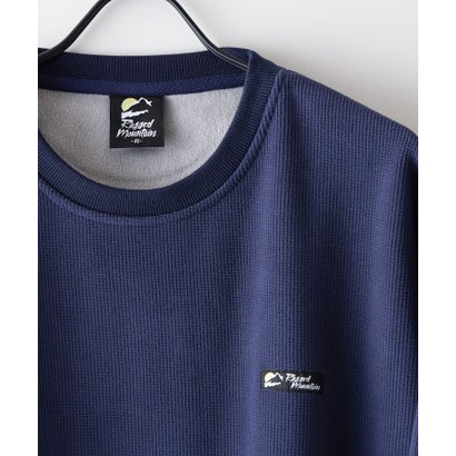 RAGGED MOUNTAIN HOLLIS ブロック サーマル 裏ボア シャギーボア トレーナー メンズ ユニセックス  防寒 部屋着 スウェット あったか リラックス 秋 冬 アウトドア ウェア （ネイビー）｜詳細画像