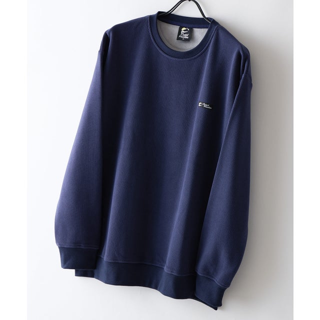 RAGGED MOUNTAIN HOLLIS ブロック サーマル 裏ボア シャギーボア トレーナー メンズ ユニセックス  防寒 部屋着 スウェット あったか リラックス 秋 冬 アウトドア ウェア （ネイビー）