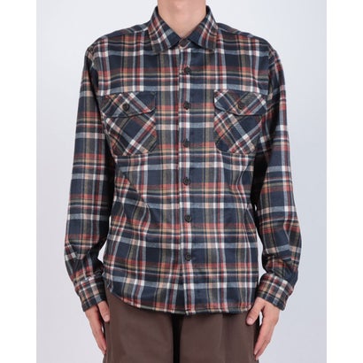 ジーンズメイト JEANS MATE RAGGED MOUNTAIN MASON 裏地 フリース ボンディング チェック カットシャツ メンズ ユニセックス 保温 防寒 ルーズシルエット  ライトアウター タウンユース アウトドア （イエロー）｜詳細画像