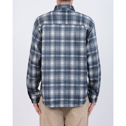 ジーンズメイト JEANS MATE RAGGED MOUNTAIN MASON 裏地 フリース ボンディング チェック カットシャツ メンズ ユニセックス 保温 防寒 ルーズシルエット  ライトアウター タウンユース アウトドア （スミクロ）｜詳細画像