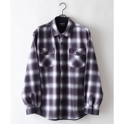 RAGGED MOUNTAIN MASON 裏地 フリース ボンディング チェック カットシャツ メンズ ユニセックス 保温 防寒 ルーズシルエット  ライトアウター タウンユース アウトドア （ブラック）｜詳細画像