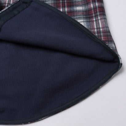 RAGGED MOUNTAIN MASON 裏地 フリース ボンディング チェック カットシャツ メンズ ユニセックス 保温 防寒 ルーズシルエット  ライトアウター タウンユース アウトドア （ブラック）｜詳細画像