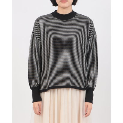 ジーンズメイト JEANS MATE C-FORT POINT コットン ニット ハイネック  レディース インナー コーデ 上品 きれいめ ふんわり 軽やか ハイゲージ （チャコールグレー）｜詳細画像