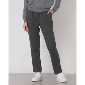 C-FORT POINT スウェット テーパードパンツ レディース すっきり見え きれいめ ウエストドロスト仕様 暖かい 保温 お出掛け リラックスウェア （チャコールグレー）