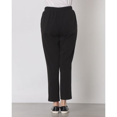 C-FORT POINT スウェット テーパードパンツ レディース すっきり見え きれいめ ウエストドロスト仕様 暖かい 保温 お出掛け リラックスウェア （ブラック）｜詳細画像