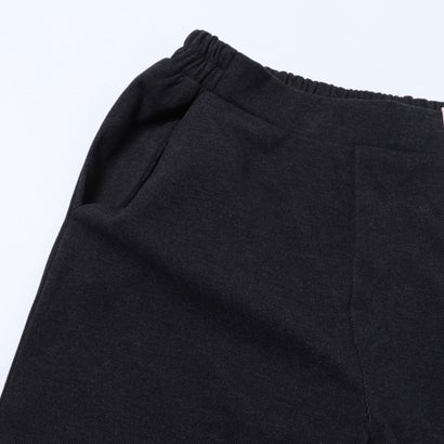 C-FORT POINT ツイル ワイド クロップドパンツ ゆったり ワイドシルエット 両面起毛加工 レディース レーヨン混 なめらか 上品 きれいめ カジュアル デイリーユース （チャコールグレー）｜詳細画像