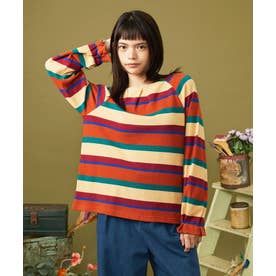 Raya ancha ボーダーカットソープルオーバー （レッド）