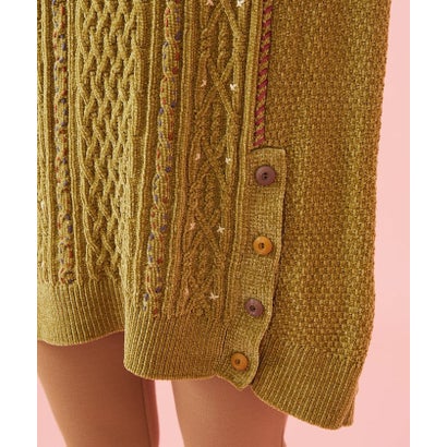 Artesania モールニットプルオーバー （マスタード）｜詳細画像