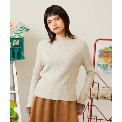 Feston ネピルハイネックリブニット （ベージュ）｜詳細画像