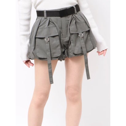 ミリタリーバルーンショートパンツ （グレー）｜詳細画像
