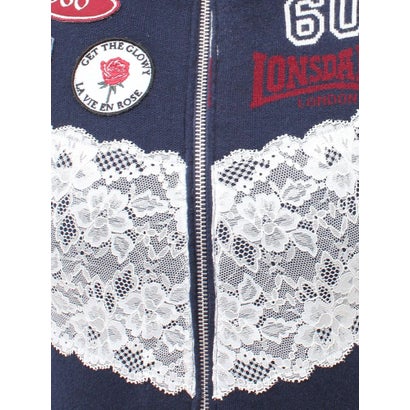 【LONSDALE×jouetie】ZIPニットカーデ （ブラック）｜詳細画像