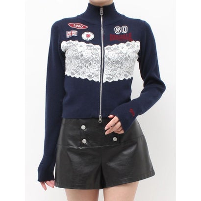 【LONSDALE×jouetie】ZIPニットカーデ （グレー）｜詳細画像