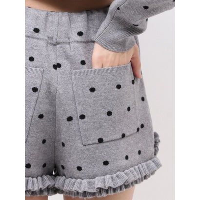 ジュエティ jouetie ローズフリルニットショートパンツ （レッド）｜詳細画像