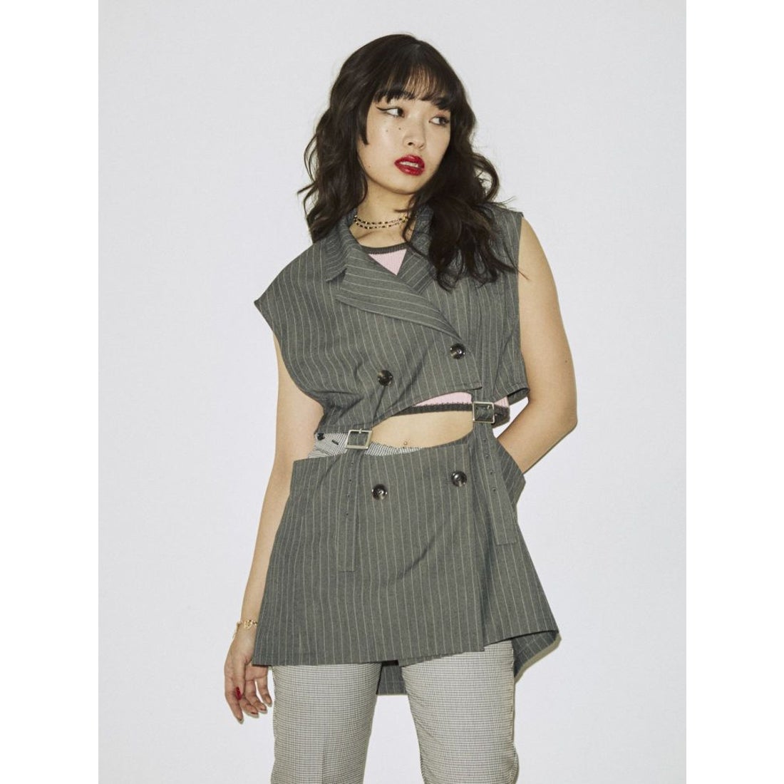 【新品未使用】jouetie マルチWAYレングスジレ ベスト ショート ロング jouetie 2WAYレングスジレ（ブラック） -ファッション通販 FASHION WALKER