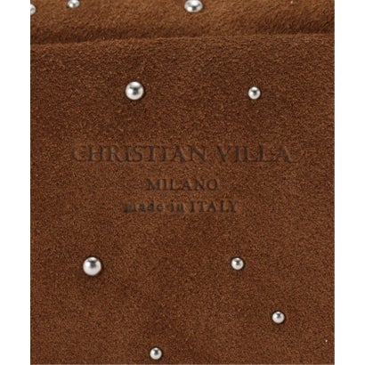 【CHRISTIAN VILLA /クリスチャン ヴィラ】スタッズスウェードBAG M （キャメル）｜詳細画像