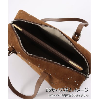 【CHRISTIAN VILLA /クリスチャン ヴィラ】スタッズスウェードBAG L （キャメル）｜詳細画像
