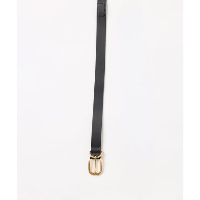 【FOLL / フォル】buttelo leather basic belt（ブラック）