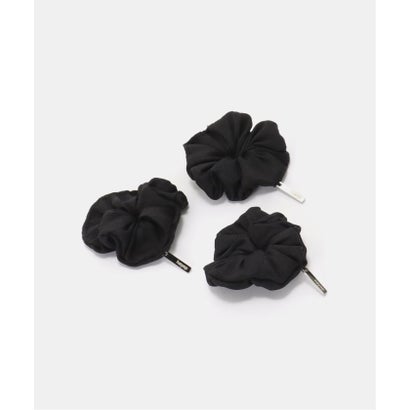 【HEYEP/ヘイップ】 Puffy Silk Scrunchie-3 Piece Set（３ピースセット）（ブラック）｜詳細画像