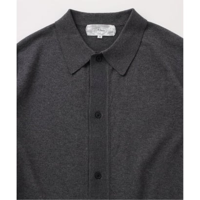 【FOLL / フォル】italy spinning giza cotton knit shirt（イエロー）｜詳細画像