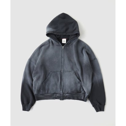 ジャーナルスタンダード JOURNAL STANDARD MOOJI MOOJI / ムージ ムージ OVERSIZE ZIP UP HOODIE AGED （ブラック）｜詳細画像