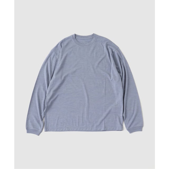 snow peak / スノーピーク Wool Nylon Ripple L/S Pullover （サックスブルー）