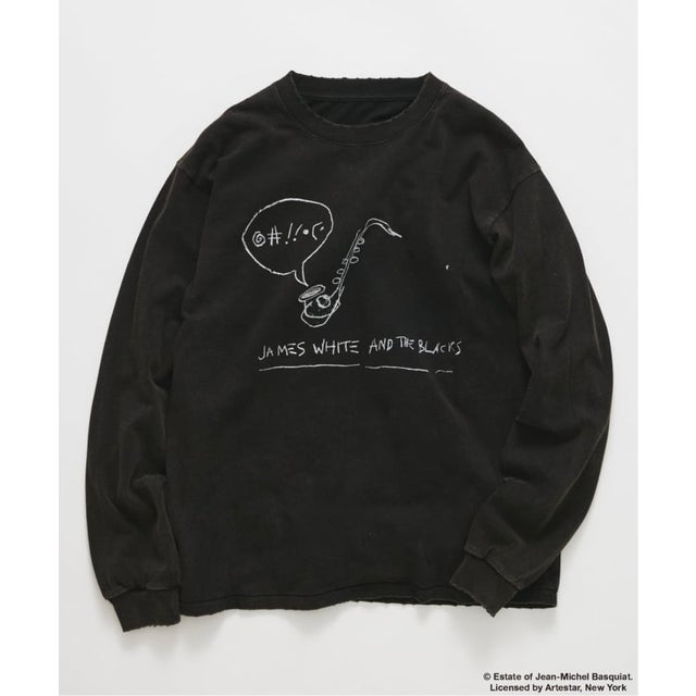 Jean-Michel Basquiat / ジャン＝ミシェル・バスキア プリント L/S Tシャツ （ブラック）
