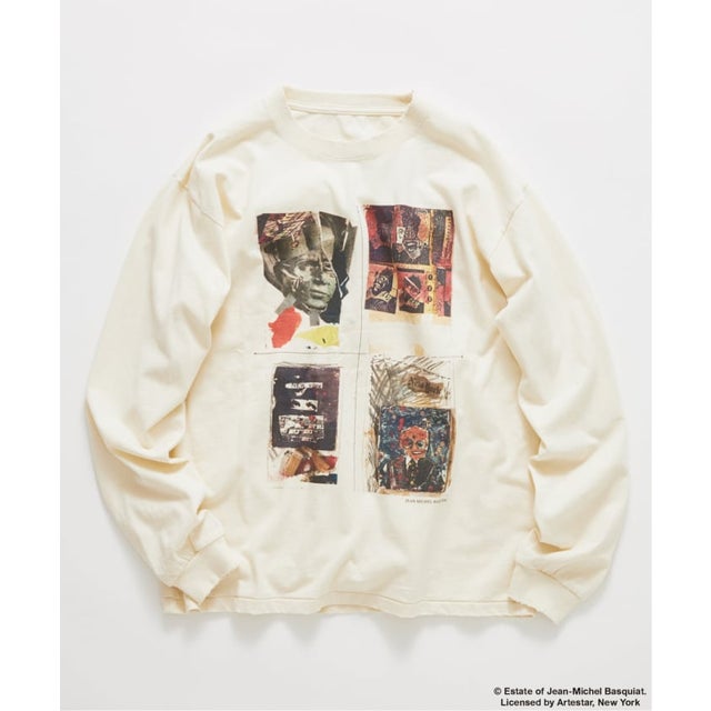 Jean-Michel Basquiat / ジャン＝ミシェル・バスキア プリント L/S Tシャツ （ナチュラル）