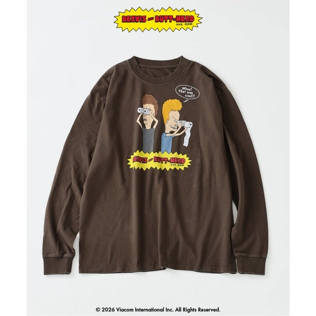 BEAVIS AND BUTT-HEAD / ビーバス・アンド・バットヘッド  別注 ロンT （ブラウン）