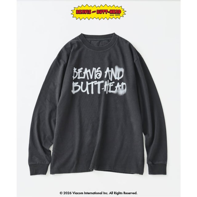 BEAVIS AND BUTT-HEAD / ビーバス・アンド・バットヘッド  別注 ロンT （ブラック A）