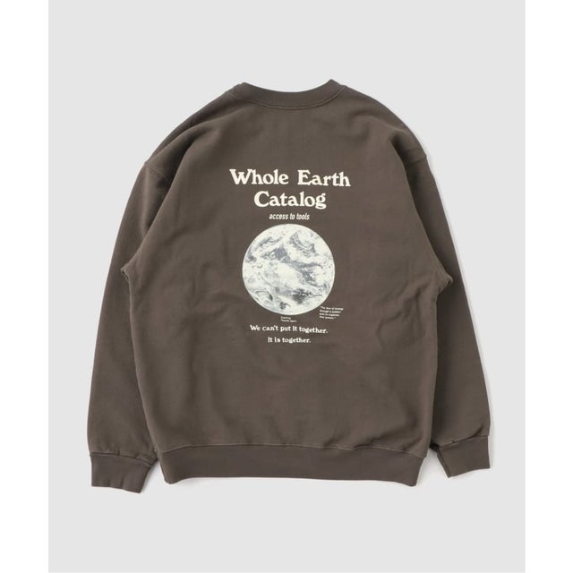 WHOLE EARTH CATALOG プリントスウェット （ブラウン A）
