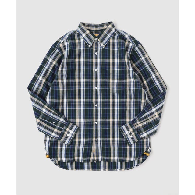 ORIGINAL MADRAS / オリジナルマドラス 5 CLASSIC BD L/S SH （ネイビー）