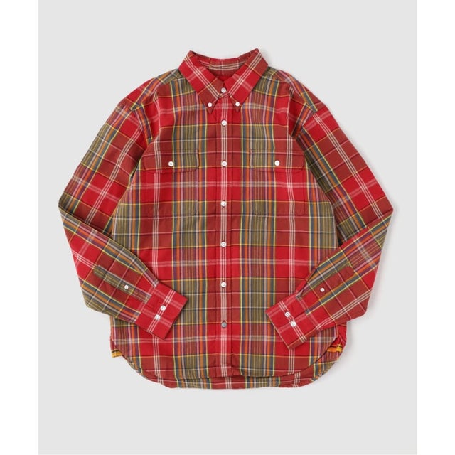 ORIGINAL MADRAS / オリジナルマドラス 128 TWIN FLAP PKT BD SH （レッド）