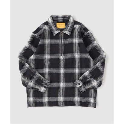 ジャーナルスタンダード JOURNAL STANDARD ORIGINAL MADRAS / オリジナルマドラス 180 COLLARED HALF ZIP SH （ブラック A）｜詳細画像