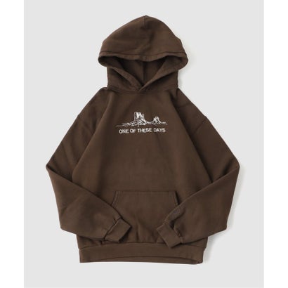 ONE OF THESE DAYS FOLLOW THE ROAD PULLOVER HOODIE （ブラウン）｜詳細画像
