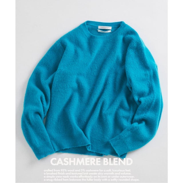 《予約》カシミヤ ブレンド プルオーバー ニット （ブルー C）