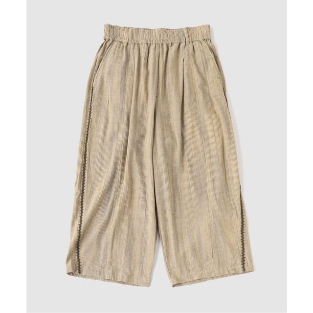 potato head / ポテトヘッド  Handloom Curve Trousers （ベージュ）