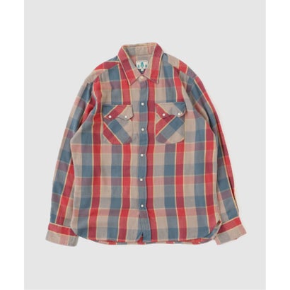 WYTHE / ワイス WASHED FLANNEL PEARLSNAP SHIRT （ピンク）｜詳細画像