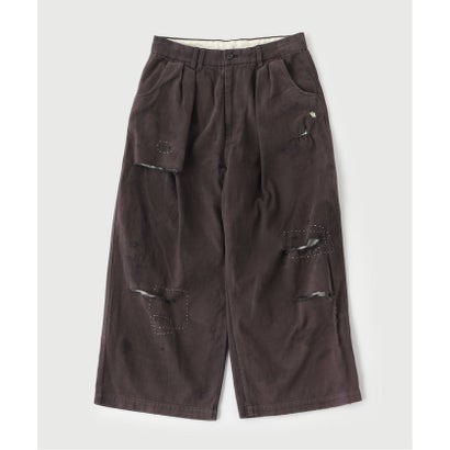 ANACHRONORM / アナクロノーム KERSEY TUCK WIDE PANTS （ブラウン D）｜詳細画像
