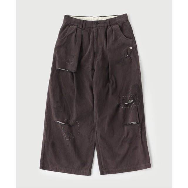 ANACHRONORM / アナクロノーム KERSEY TUCK WIDE PANTS （ブラウン D）
