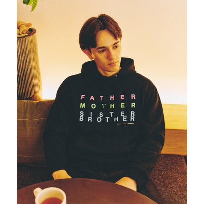 《予約》FATHER MOTHER SISTER BROTHER / ファザーマザーシスターブラザー パーカー （ブラック）｜詳細画像